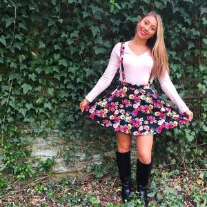 Floral Suspender Skirt/Dress